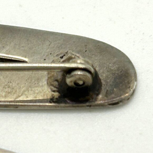 Vintage Sterling Silver Zig Zag Brooch Taxco Mexico 925 Statement Jewelry Piece - Picture 10 of 16